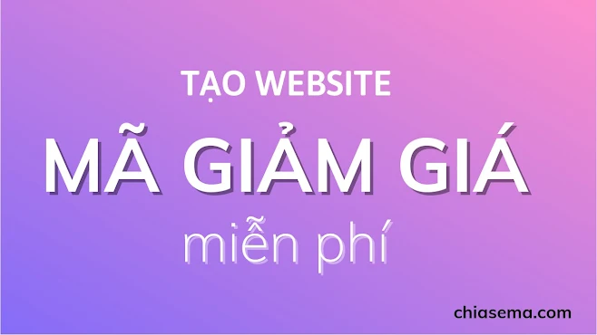 tạo website mã giảm giá