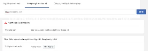 trình gỡ lỗi facebook