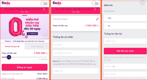 Vay tiền online Findo Vay tiền Findo