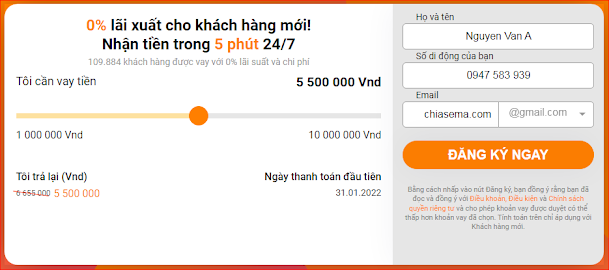 Vay tiền online Moneycat
