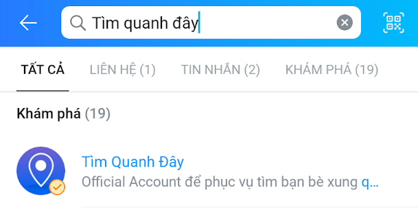 Tìm quanh đây Zalo Tìm quanh đây Zalo