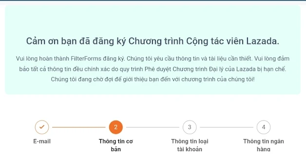 Các bước đăng ký tài khoản tiếp thị liên kết Lazada