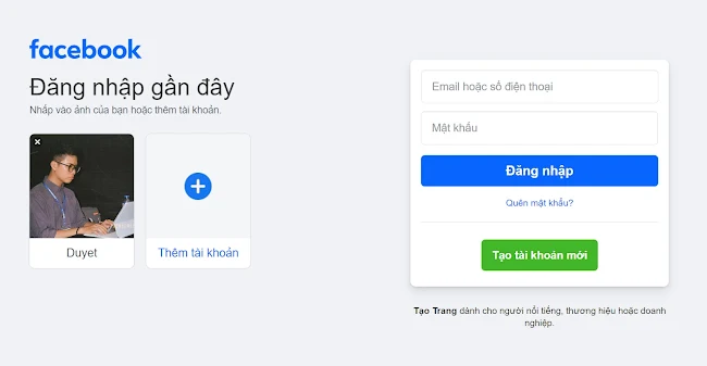 Không đăng nhập được vào Facebook Facebook bị lỗi