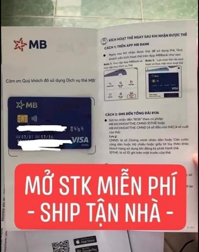 mở thẻ mb bank gắn chip